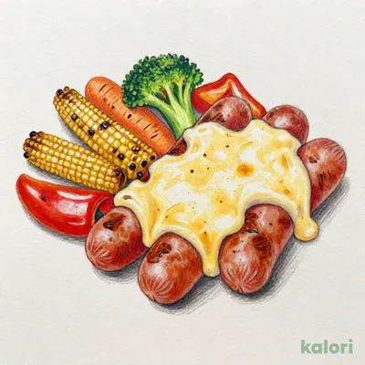 十勝ラクレットチーズ　グリル野菜とソーセージ