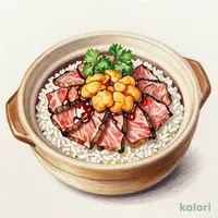 和牛イチボとウニの土鍋ご飯