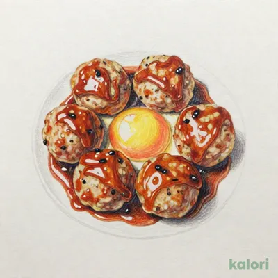 地鶏つくね 月見