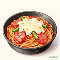 鉄板ナポリタン チーズソースがけ