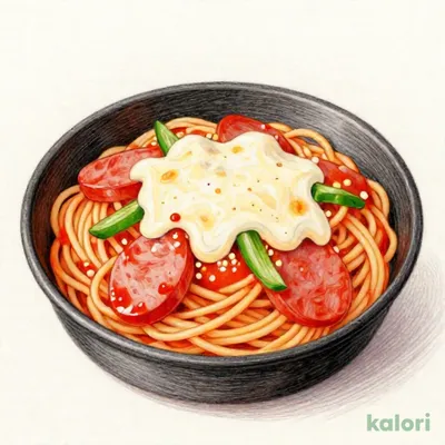 鉄板ナポリタン チーズソースがけ