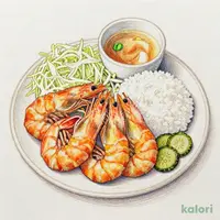 特大エビフライ定食