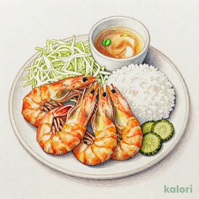 特大エビフライ定食
