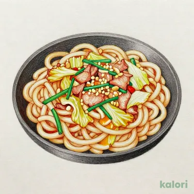 特製ニンニク油 鉄板焼うどん