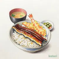 穴子海老天丼