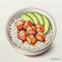 艶-TSUYA- サーモンとアボカドのオリーブしょうゆ糀漬丼