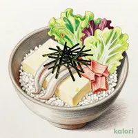 豆腐と釜揚げしらすの海鮮丼