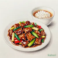 黒酢豚定食