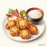 お刺身と若鶏の唐揚げ定食