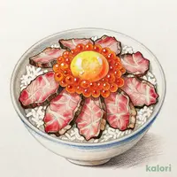 たっぷりイクラ入りローストビーフ丼