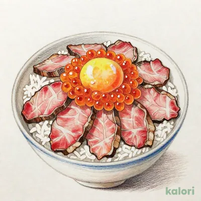 たっぷりイクラ入りローストビーフ丼
