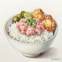 ねぎとろ丼と唐揚げセット