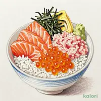 イクラとサーモンネギトロ親子丼