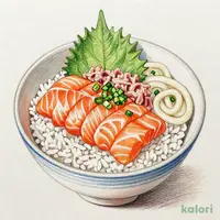 サーモンねぎとろ丼セット