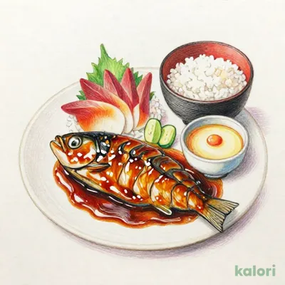 本日の煮魚とお刺身御膳
