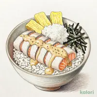 本日の白身とサーモンゴマだれ丼