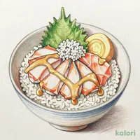 本日の白身とサーモン胡麻だれ丼