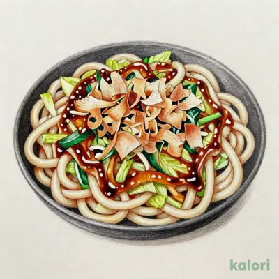 特製ニンニク醤油味 鉄板焼うどん