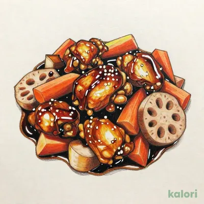 若鶏と根菜の黒酢炒め（単品）