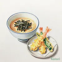 Cセット ばらのり味噌汁 天ぷら盛合せ