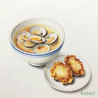Dセット あさり味噌汁 からあげ