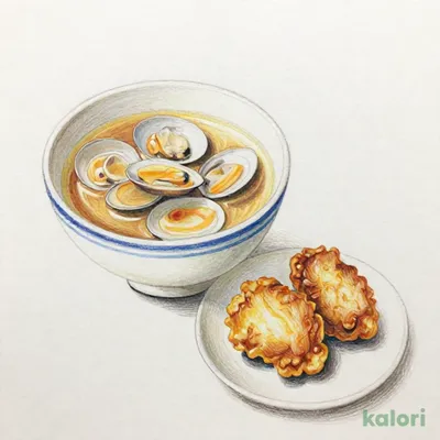 Dセット あさり味噌汁 からあげ