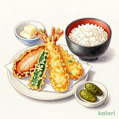 かしわ天ぷら定食
