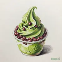 こしあんを練り込んだ宇治抹茶アイス