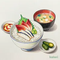 しらす丼とお刺身セット
