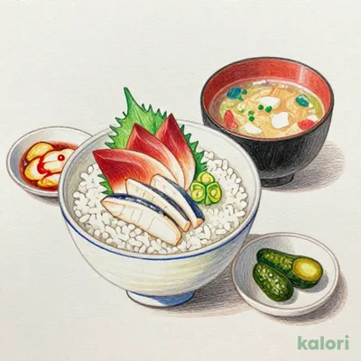 しらす丼とお刺身セット