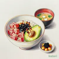 まぐろとアボカドの醤油糀丼