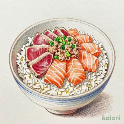 まぐろ・サーモン・ねぎとろ三種丼
