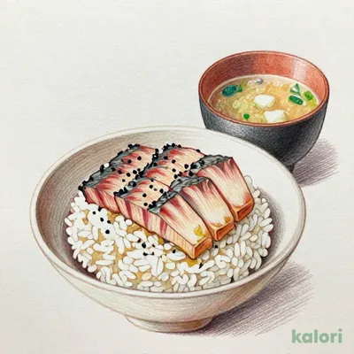 まぐろ漬け丼（味噌汁付き）