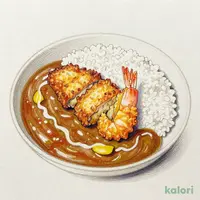 アジエビフライカレー