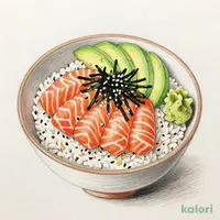 サーモンとアボカド丼