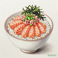 サーモンねぎとろ丼