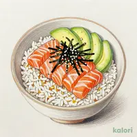 サーモンアボカド丼