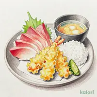 刺身と天ぷら定食