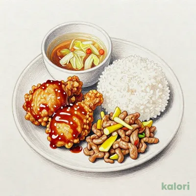 合い盛り定食 油淋鶏×豚生姜焼き