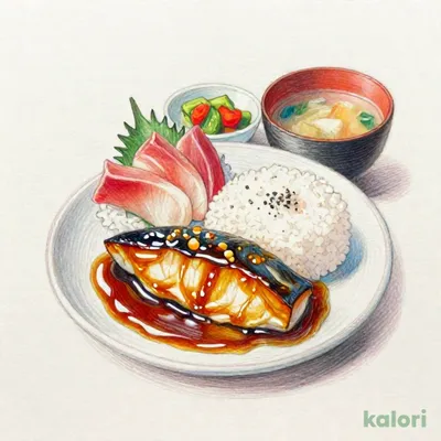 本日の煮魚とお刺身定食