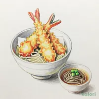 海鮮天丼とミニ二八蕎麦セット