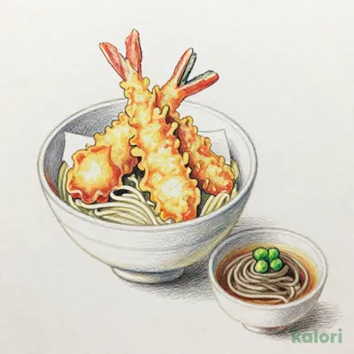 海鮮天丼とミニ二八蕎麦セット