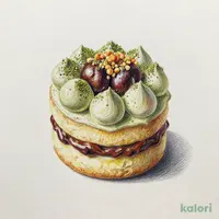 和栗と焦がしきな粉のほうじ茶モンブラン