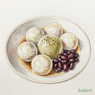 焼きみたらしとほうじ茶のクリームあんみつ