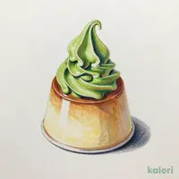 豆乳プリンの抹茶クリームあんみつ