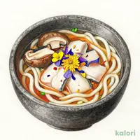 菊花石焼き仕立て 鱧と松茸のおうどん