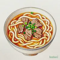 しゃぶ肉カレーのおうどん