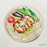 ローストチキンクリームのおうどん