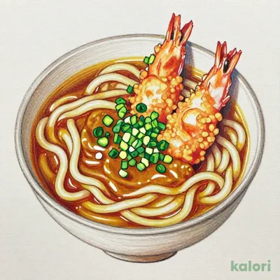 大海老フライカレーのおうどん