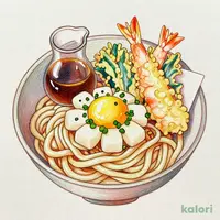 天然大海老天扶良 山かけのおうどん
